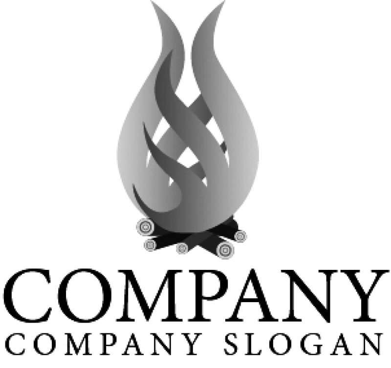 画像4: 焚き火・炎・火・ロゴ・マークデザイン628 (4)