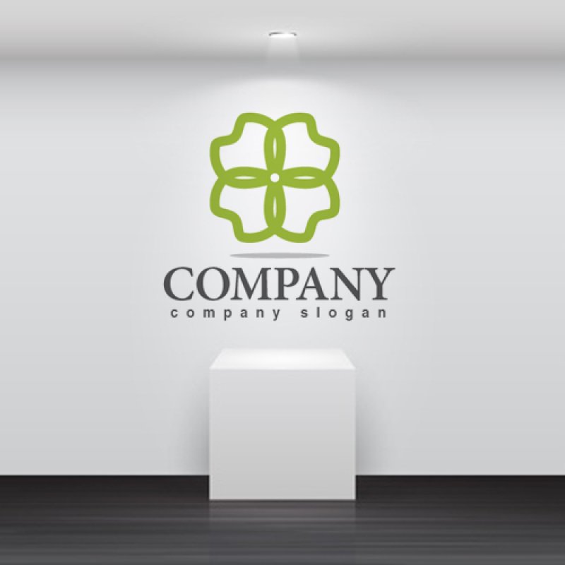 画像2: 葉・四葉・花・成長・ロゴ・マークデザイン635 (2)