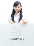 画像3: 花・桜・線・ロゴ・マークデザイン638 (3)
