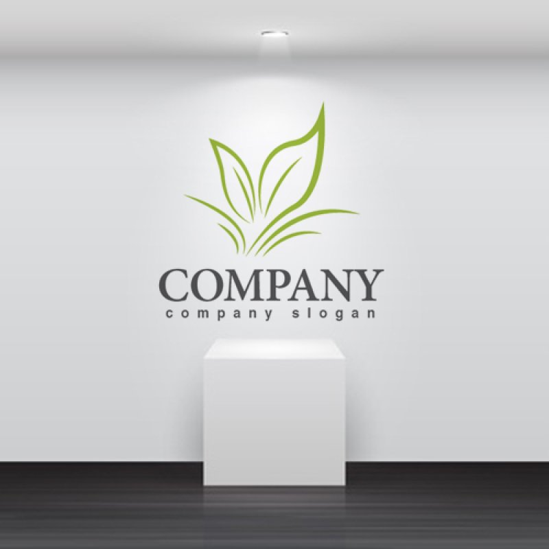 画像2: 葉・草・曲線・ロゴ・マークデザイン650 (2)