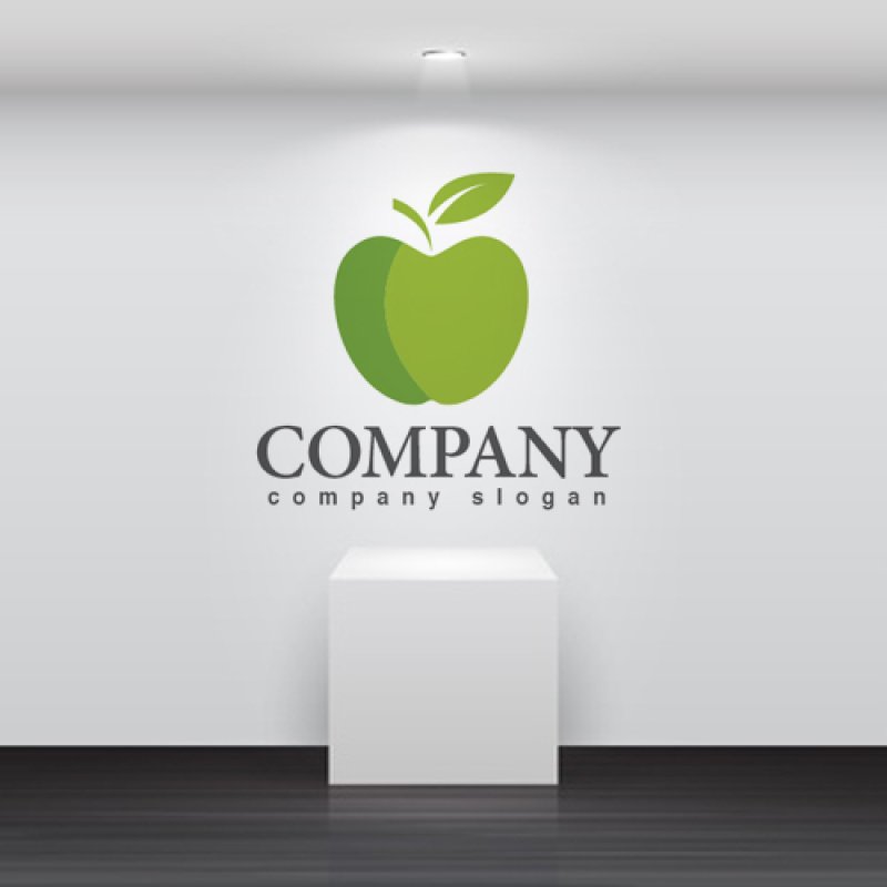 画像2: 青リンゴ・果物・成長・かわいい・ロゴ・マークデザイン652 (2)