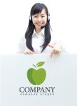 画像3: 青リンゴ・果物・成長・かわいい・ロゴ・マークデザイン652 (3)