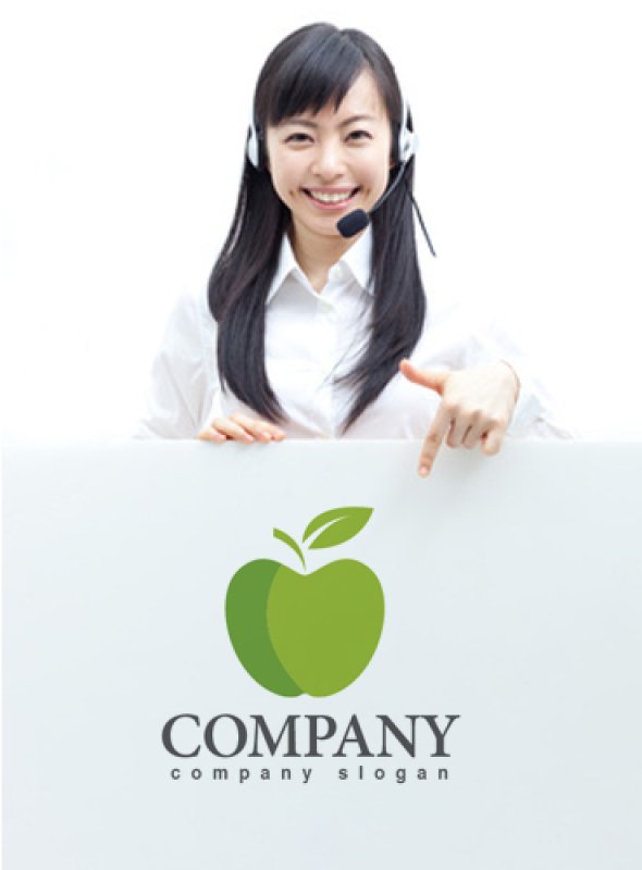 画像3: 青リンゴ・果物・成長・かわいい・ロゴ・マークデザイン652 (3)