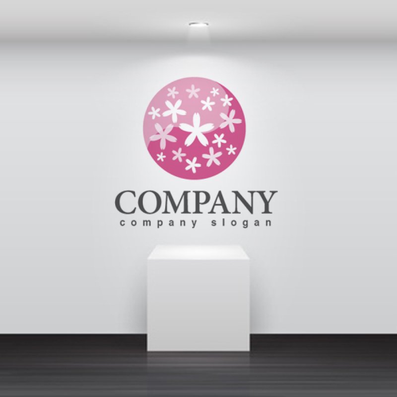 画像2: 花・芝桜・輪・グラデーション・ロゴ・マークデザイン658 (2)