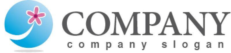 画像5: 花・空・芝桜・上昇・ロゴ・マークデザイン661 (5)