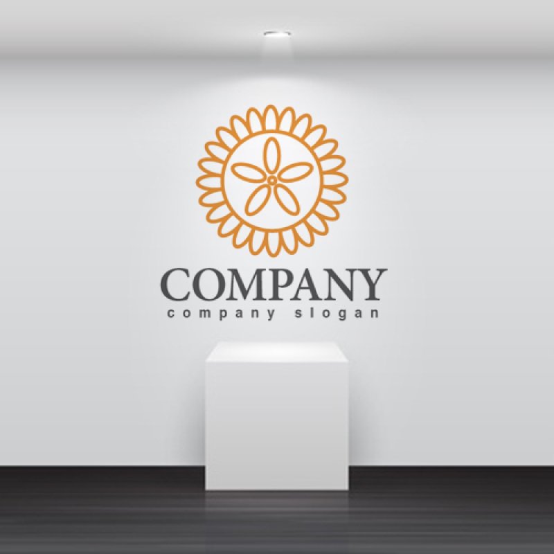 画像2: ひまわり・花・輪・ロゴ・マークデザイン665 (2)