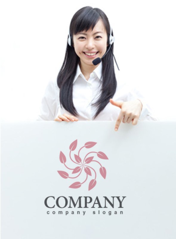 画像3: 回転・葉・成長・線・ロゴ・マークデザイン669 (3)