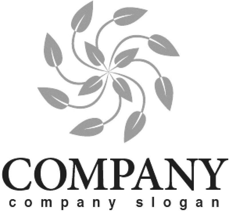 画像4: 回転・葉・成長・線・ロゴ・マークデザイン669 (4)