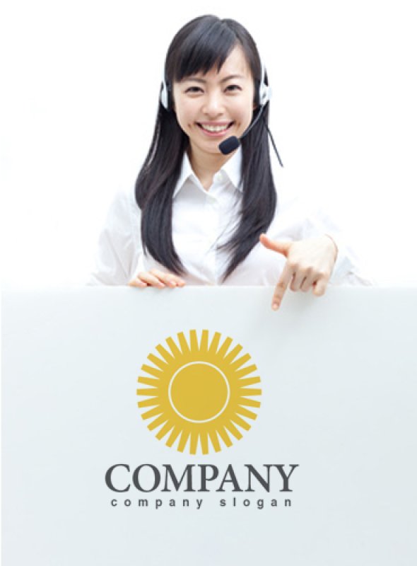 画像3: 太陽・光・輪・花・ロゴ・マークデザイン704 (3)