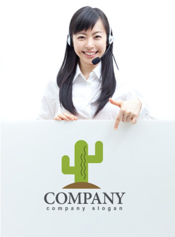 画像3: サボテン・成長・かわいい・ロゴ・マークデザイン708 (3)