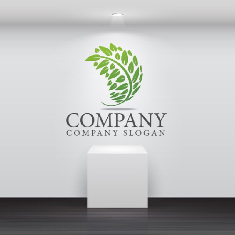 画像2: 木・球・成長・葉・ロゴ・マークデザイン713 (2)