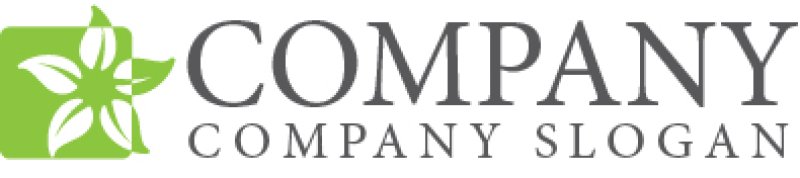 画像5: 葉・花・四角・緑・ロゴ・マークデザイン725 (5)