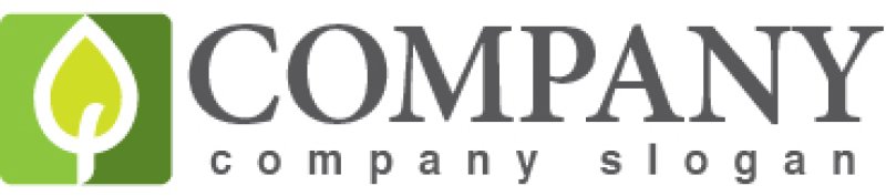 画像5: 葉・成長・四角・ロゴ・マークデザイン738 (5)