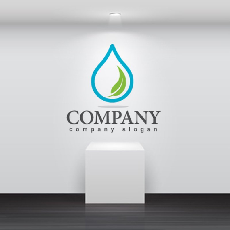 画像2: 水・葉・水滴・ロゴ・マークデザイン742 (2)