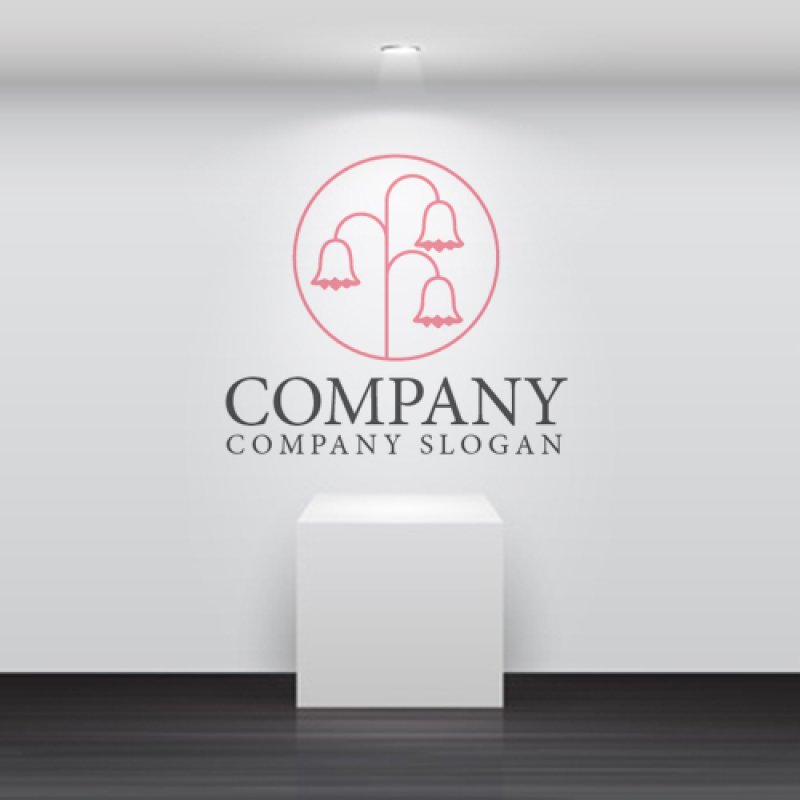 画像2: 花・輪・ベルフラワー・線・ロゴ・マークデザイン746 (2)