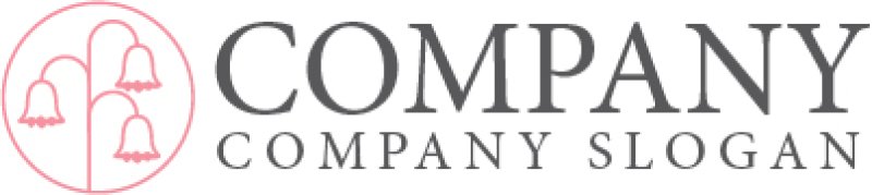 画像5: 花・輪・ベルフラワー・線・ロゴ・マークデザイン746 (5)