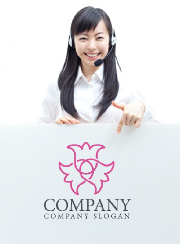 画像3: 花・繋がり・線・ロゴ・マークデザイン751 (3)