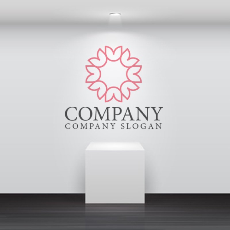 画像2: 花・チューリップ・輪・ロゴ・マークデザイン756 (2)