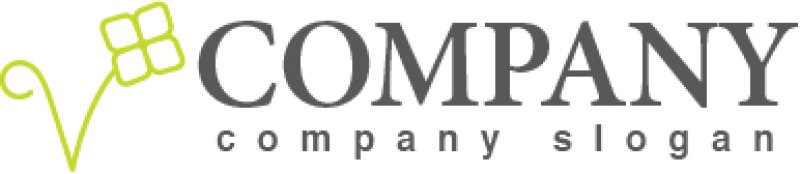 画像5: 葉・花・V・線・かわいい・ロゴ・マークデザイン763 (5)