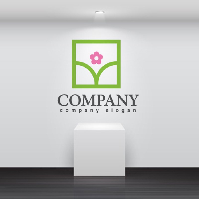 画像2: 草・四角・花・曲線・かわいい・ロゴ・マークデザイン772 (2)