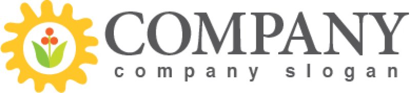 画像5: 太陽・葉・花・かわいい・ロゴ・マークデザイン809 (5)