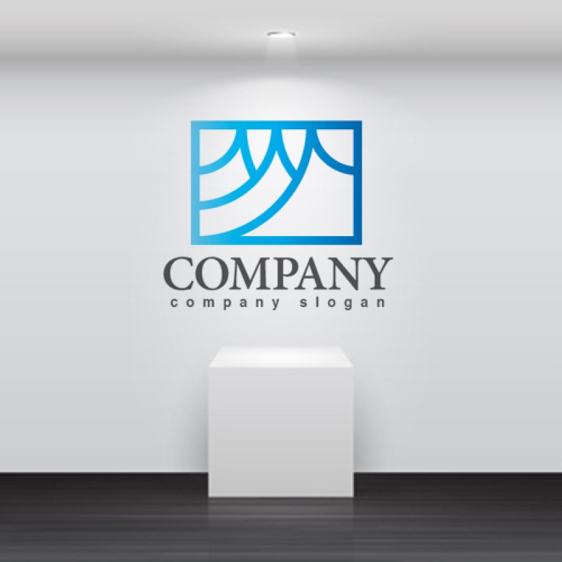 画像2: 波・四角・グラデーション・ロゴ・マークデザイン815 (2)