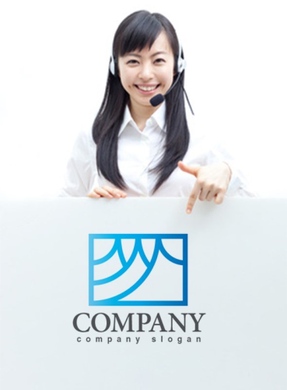 画像3: 波・四角・グラデーション・ロゴ・マークデザイン815 (3)