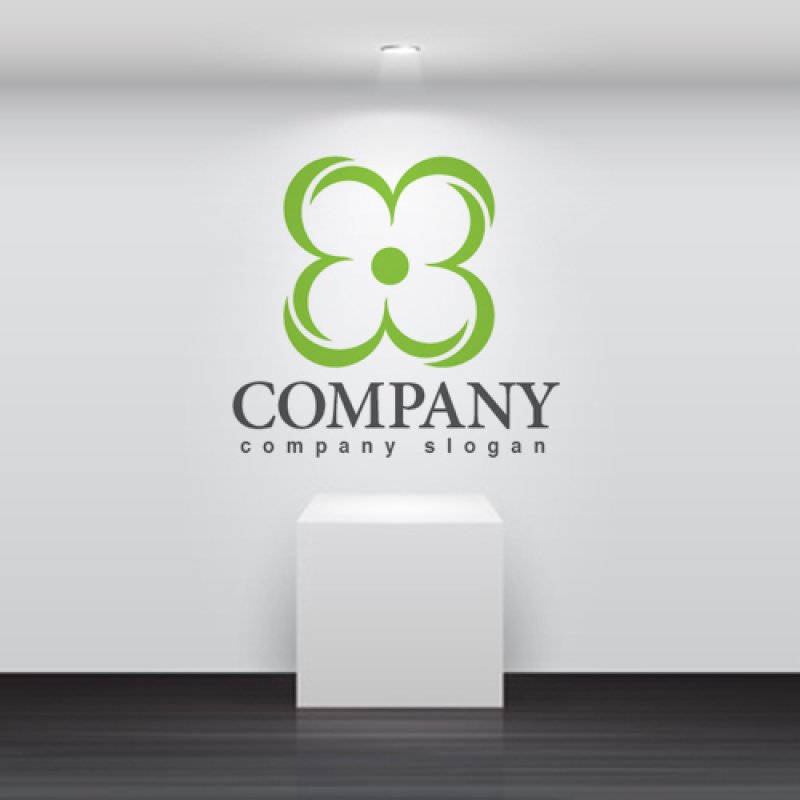 画像2: 花・四葉・曲線・グラデーション・ロゴ・マークデザイン826 (2)