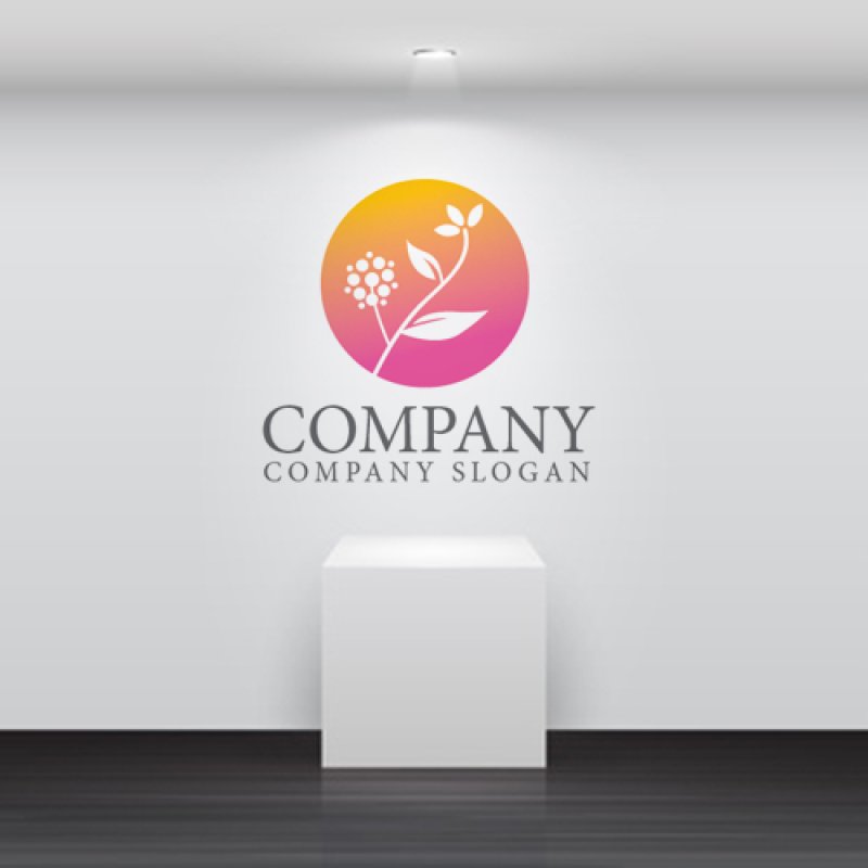 画像4: 花・葉・輪・かわいい・ロゴ・マークデザイン855 (4)