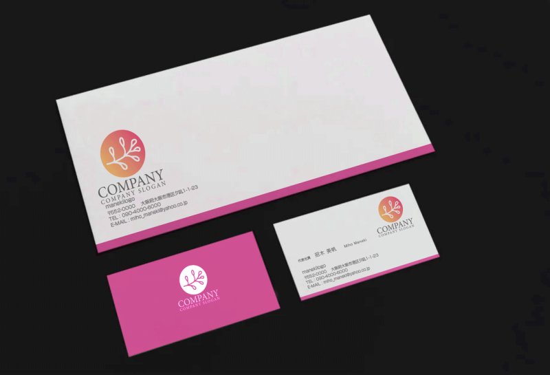 画像3: 枝・葉・輪・グラデーション・ロゴ・マークデザイン861 (3)