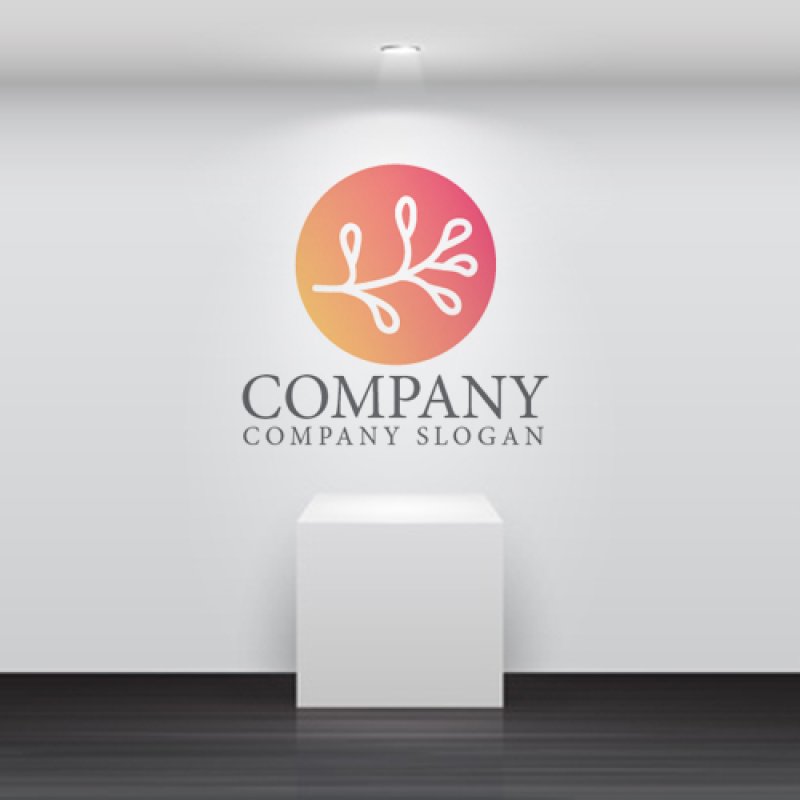 画像4: 枝・葉・輪・グラデーション・ロゴ・マークデザイン861 (4)