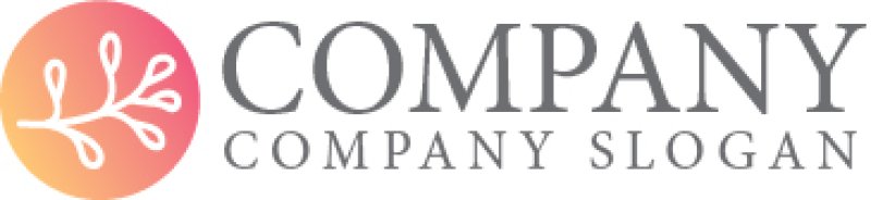 画像7: 枝・葉・輪・グラデーション・ロゴ・マークデザイン861 (7)