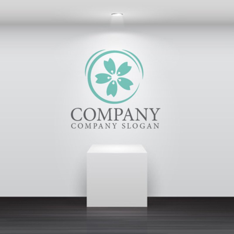 画像3: 桜・輪・曲線・ロゴ・マークデザイン875 (3)