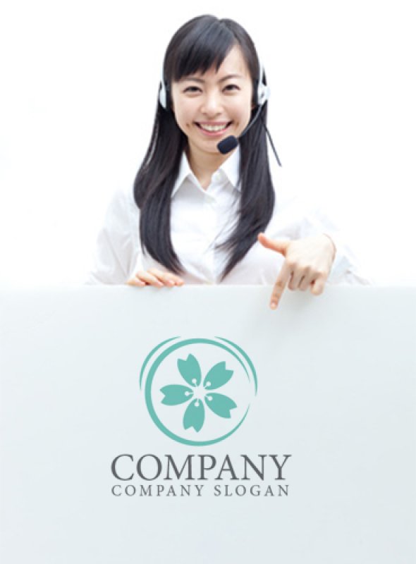 画像4: 桜・輪・曲線・ロゴ・マークデザイン875 (4)