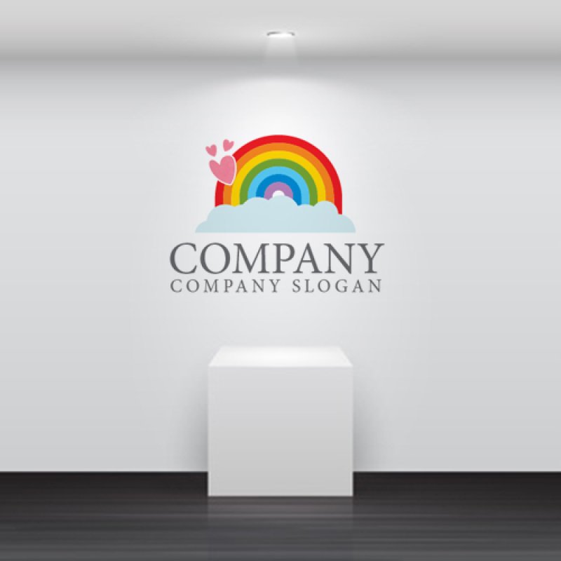 画像4: 雲・虹・ハート・かわいい・ロゴ・マークデザイン887 (4)