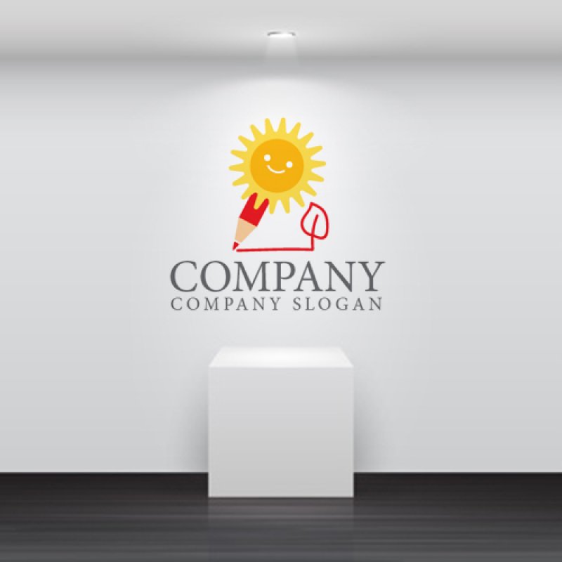 画像4: 太陽・顔・鉛筆・葉・かわいい・ロゴ・マークデザイン952 (4)