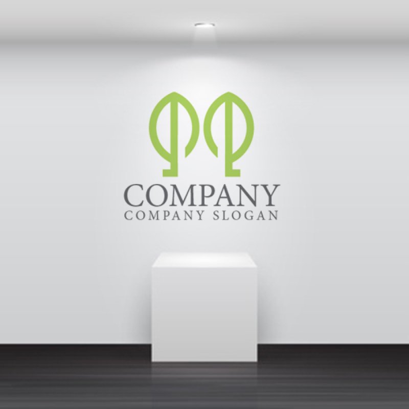 画像4: 葉・M・ロゴ・マークデザイン964 (4)