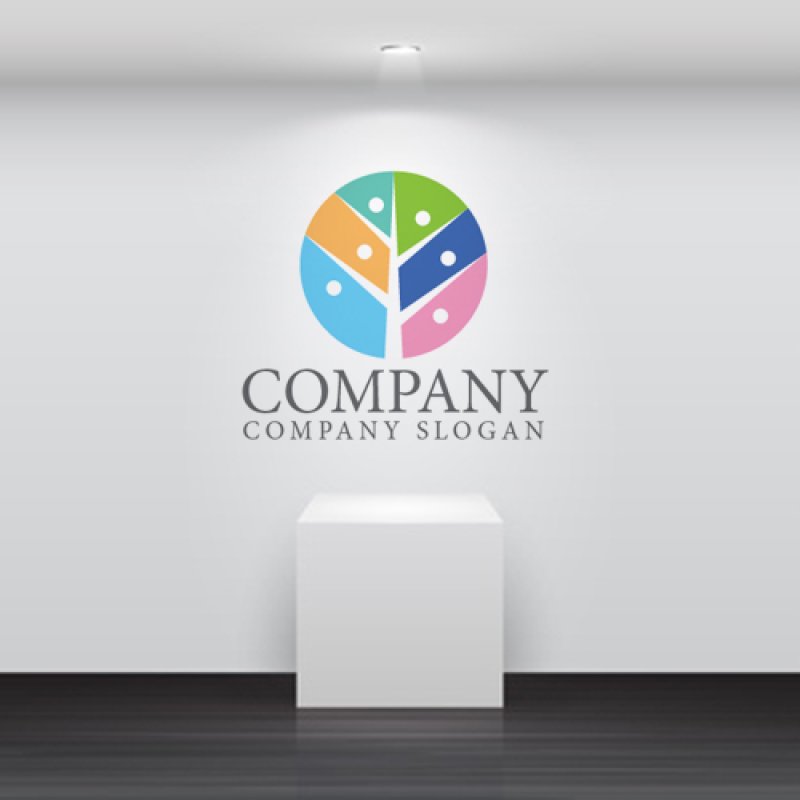 画像5: 木・輪・人・ロゴ・マークデザイン976 (5)