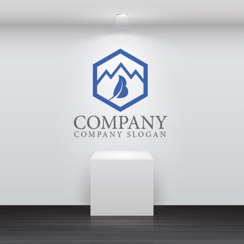 画像5: 六角形・山・葉・B・ロゴ・マークデザイン984 (5)