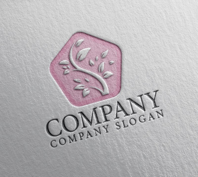 画像2: 葉・五角形・成長・ロゴ・マークデザイン985 (2)