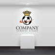 画像2: サッカー・ボール・王冠・ロゴ・マークデザイン003 (2)