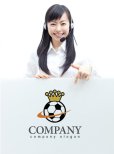 画像3: サッカー・ボール・王冠・ロゴ・マークデザイン003 (3)