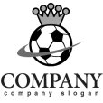 画像4: サッカー・ボール・王冠・ロゴ・マークデザイン003