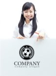 画像2: サッカー・ボール・エンブレム・ロゴ・マークデザイン004 (2)