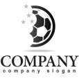 画像4: 星・サッカーボール・グラデーション・ロゴ・マークデザイン007