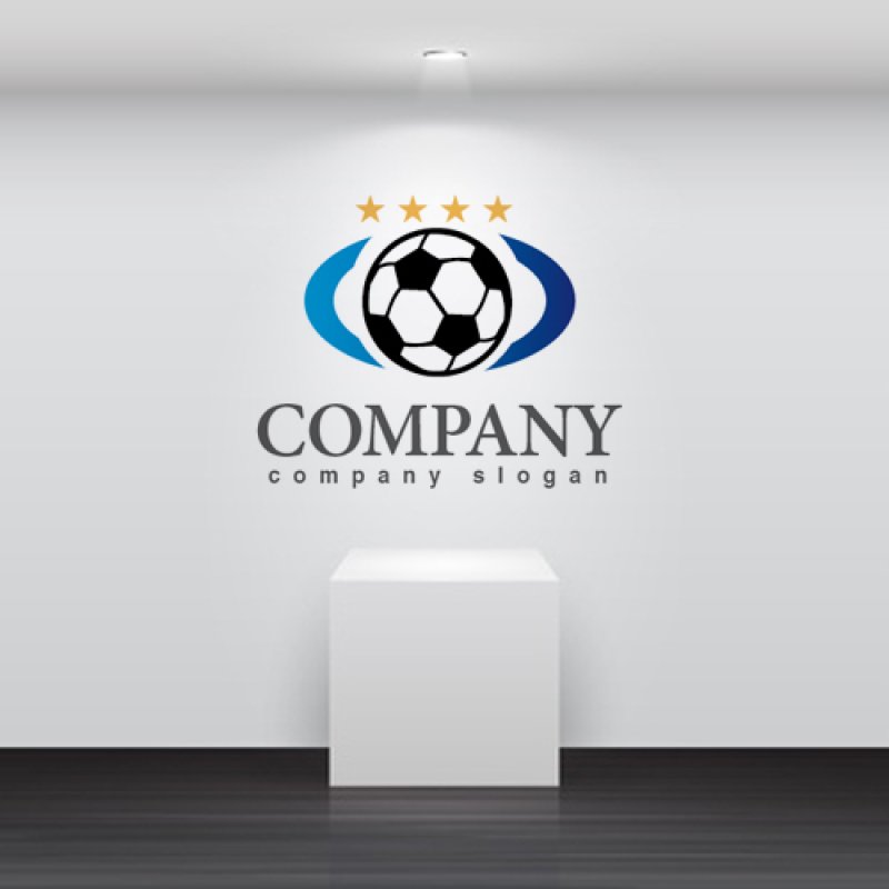 画像2: サッカーボール・輪・楕円・星・グラデーション・ロゴ・マークデザイン009 (2)