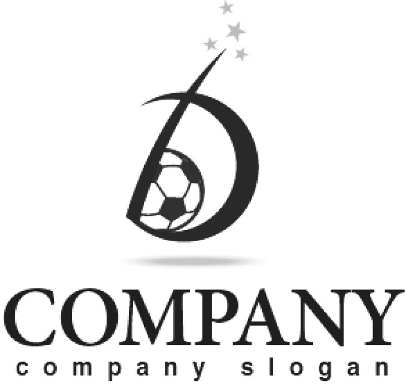 画像4: 星・サッカーボール・D・曲線・グラデーション・ロゴ・マークデザイン010 (4)