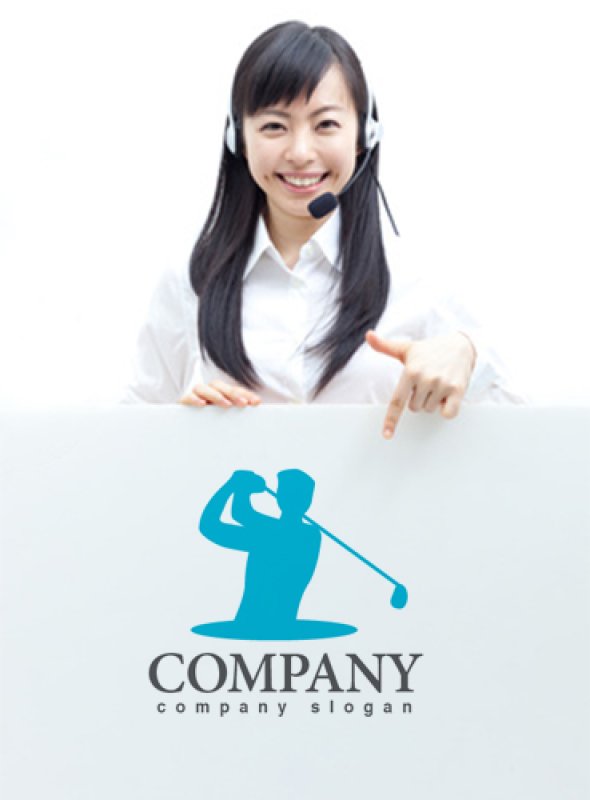 画像3: ゴルフ・人・クラブ・ロゴ・マークデザイン013 (3)