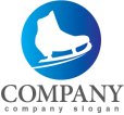 画像1: スケート・靴・輪・アイススケート・グラデーション・ロゴ・マークデザイン015 (1)