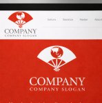 画像5: 扇子・地球・和・ロゴ・マークデザイン299 (5)